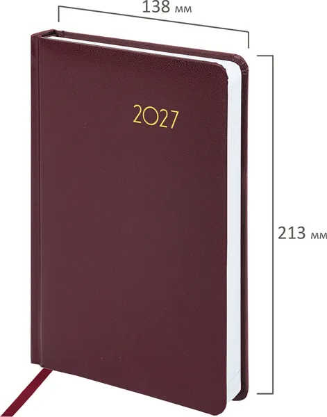 Изображение товара Ежедневник Brauberg Select 2027 / 117953 (бордовый)