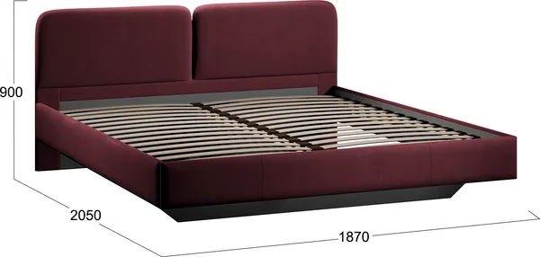 Изображение товара Двуспальная кровать ТриЯ Флори 1800 Тип 1 (велюр Ultra Berry)