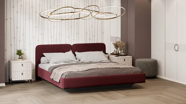 Изображение товара Двуспальная кровать ТриЯ Флори 1800 Тип 1 (велюр Ultra Berry)