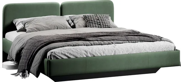 Изображение товара Двуспальная кровать ТриЯ Флори 1800 Тип 1  (велюр Ultra Olive)