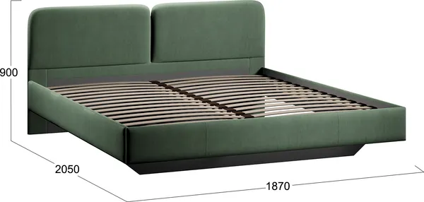 Изображение товара Двуспальная кровать ТриЯ Флори 1800 Тип 1  (велюр Ultra Olive)