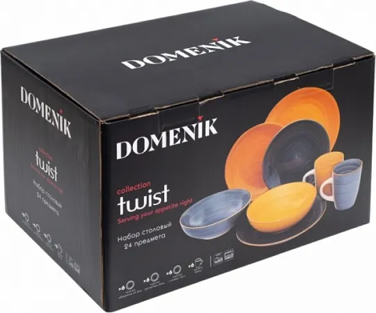 Изображение товара Набор столовой посуды Domenik Twist DMS101 (24пр)