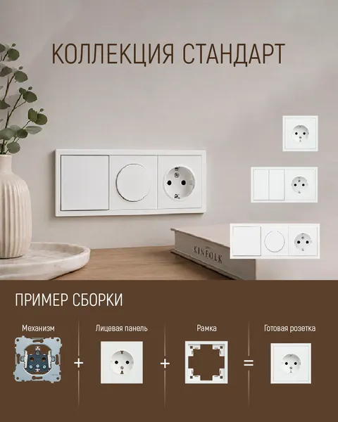 Изображение товара Рамка для выключателей и розеток Rikett 35830 MW (белый матовый)