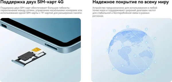 Изображение товара Планшет Blackview Mega 5 LTE 8GB/256GB / BVMEGA5 (голубой, с чехлом и аксессуарами)