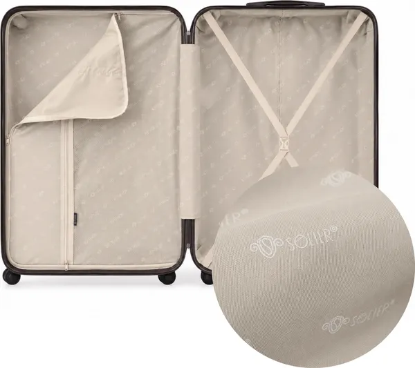 Изображение товара Чемодан на колесах Solier STL2501 (M, черный)