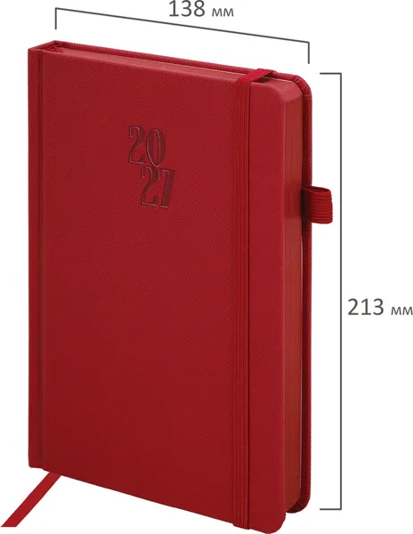 Изображение товара Ежедневник Brauberg Plain 2027 / 118036 (красный)