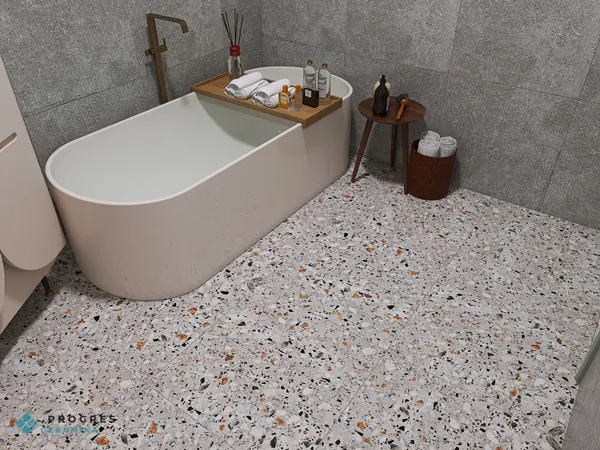 Изображение товара Плитка ProGres Terrazzo Nova NR0373К (600x600, серый)