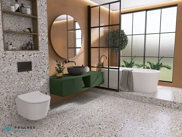 Изображение товара Плитка ProGres Terrazzo Nova NR0373К (600x600, серый)