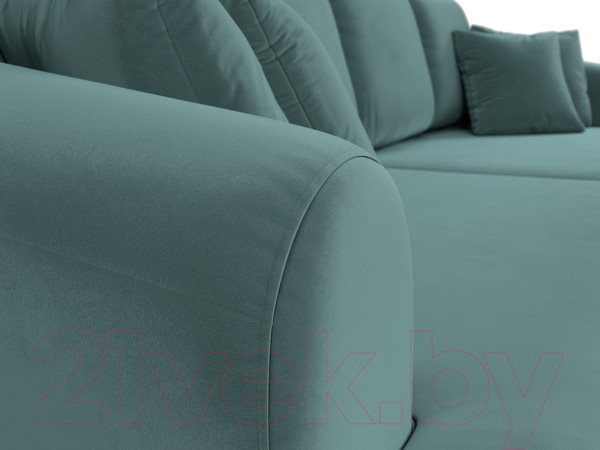 Изображение товара Диван Лига Диванов Милтон / 100653 (велюр MR бирюзовый)