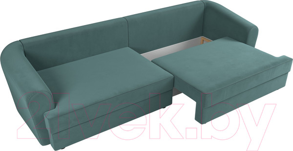 Изображение товара Диван Лига Диванов Милтон / 100653 (велюр MR бирюзовый)