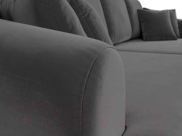 Изображение товара Диван Лига Диванов Милтон / 100656 (велюр MR серый)
