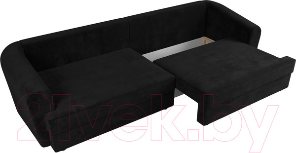 Изображение товара Диван Лига Диванов Милтон / 100658 (велюр MR черный)