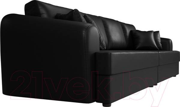 Изображение товара Диван Лига Диванов Милтон / 100671 (экокожа черный)