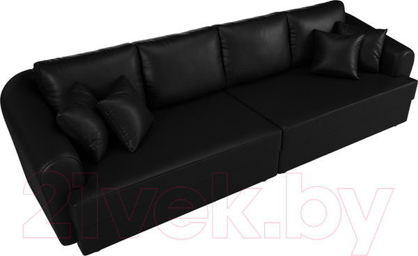 Изображение товара Диван Лига Диванов Милтон / 100671 (экокожа черный)