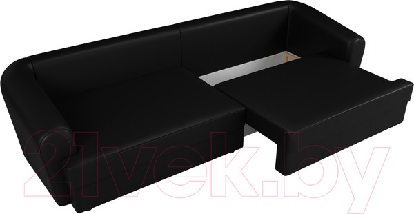 Изображение товара Диван Лига Диванов Милтон / 100671 (экокожа черный)