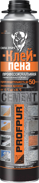 Изображение товара Клей-пена Profpur Cement (850мл)