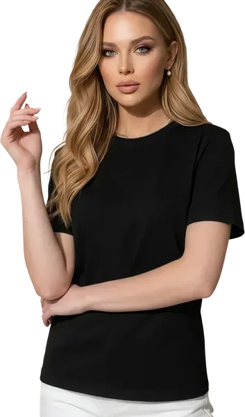 Изображение товара Футболка Oddiy Regular Basi Женская (р.170-176-96-102-48-L, черный)