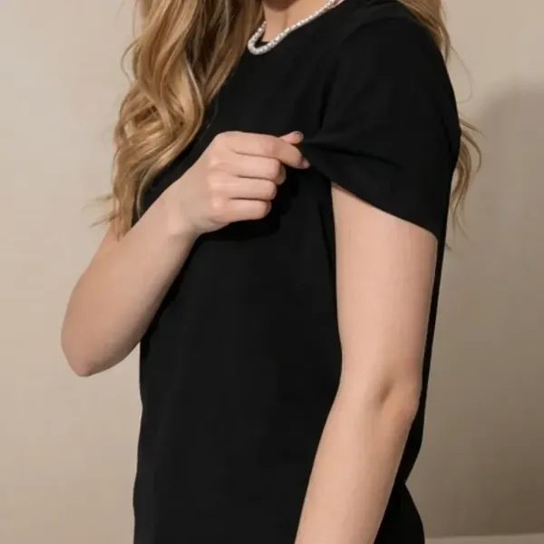 Изображение товара Футболка Oddiy Regular Basi Женская (р.170-176-104-110-52-2XL, черный)