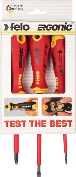 Изображение товара Набор отверток Felo Диэлектрических Ergonic / 41393194 (3шт)