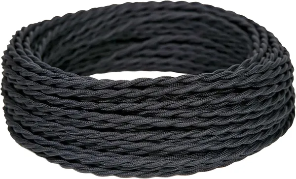 Изображение товара Провод силовой МезонинЪ Монтажный витой ПВХ 2х1.5мм (50м, черный)