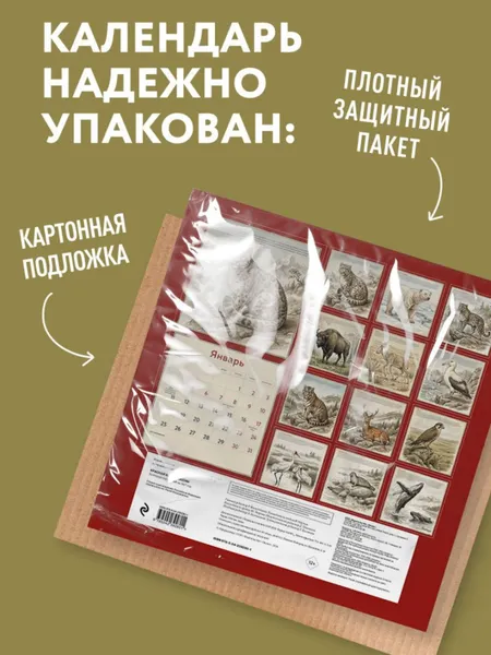 Изображение товара Календарь настенный Эксмо Красная книга России. 2027 год (9785042392801)