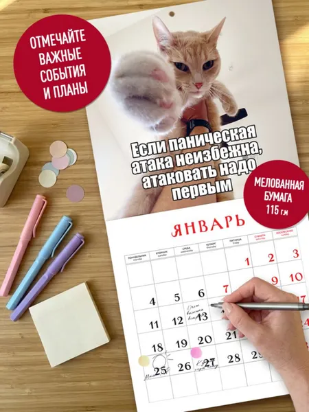 Изображение товара Календарь настенный Эксмо Я не вывожу! 2027 год (9785042472015)