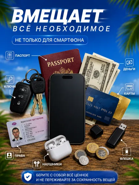 Изображение товара Футляр для телефона Okproduct Чехол водонепроницаемый