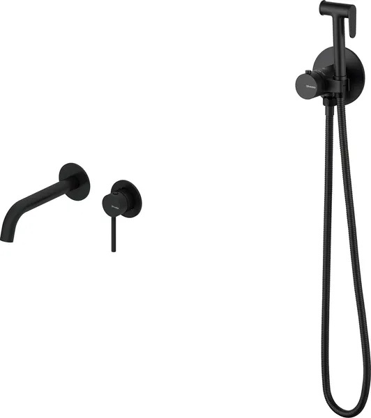 Изображение товара Гигиенический душ со смесителем Oliveeka OL-829909+88869017-MB (черный матовый)