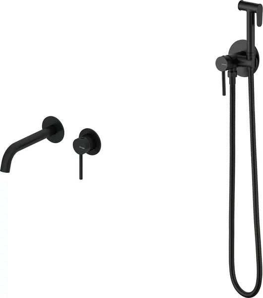 Изображение товара Гигиенический душ со смесителем Oliveeka OL-829902+88869017-MB (черный матовый)