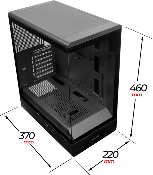 Изображение товара Корпус для компьютера Ginzzu GL170 (черный)