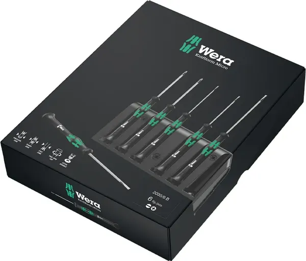 Изображение товара Набор отверток WERA 2035/6 B Kraftform Micro + подставка / 05118152001