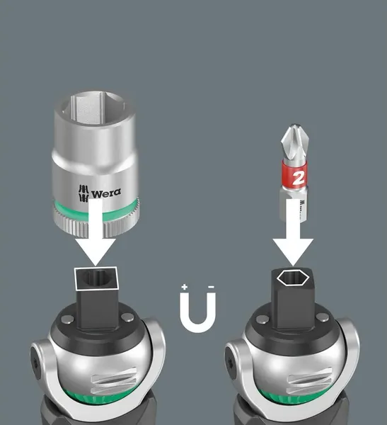 Изображение товара Рукоятка отверточная WERA 8009 Zyklop Pocket Set 1 / 05004280001