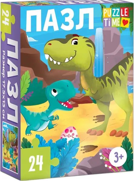 Изображение товара Пазл Puzzle Time Динозаврики / 7005848 (24эл)