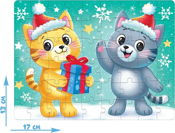 Изображение товара Пазл Puzzle Time Новый год у котят / 7795235 (54эл)