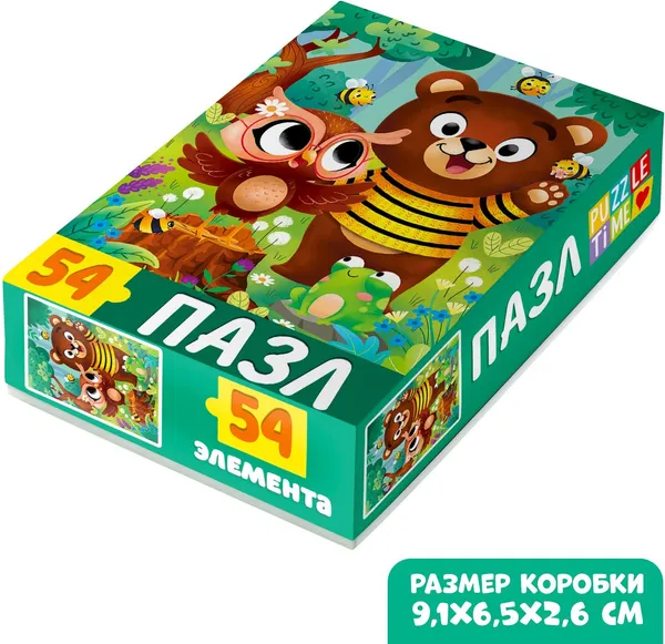 Изображение товара Пазл Puzzle Time Бурый медвежонок / 7795241 (54эл)