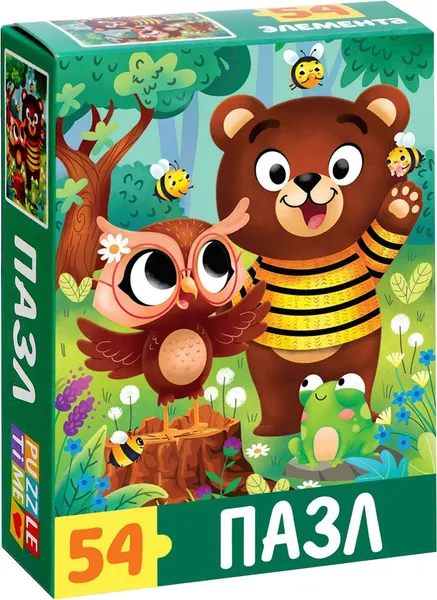 Изображение товара Пазл Puzzle Time Бурый медвежонок / 7795241 (54эл)