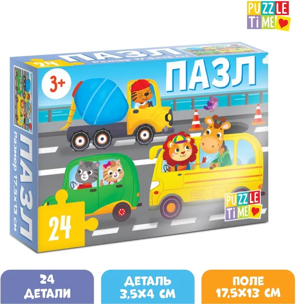 Изображение товара Пазл Puzzle Time В городе / 7005865 (24эл)