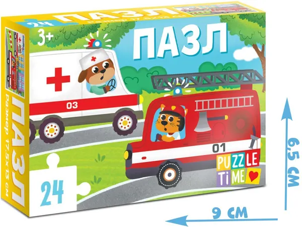 Изображение товара Пазл Puzzle Time Полезные машины / 7005855 (24эл)