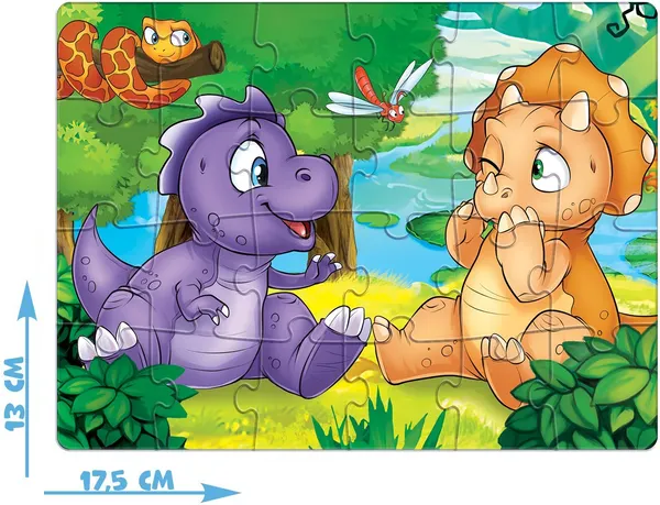 Изображение товара Пазл Puzzle Time Веселые динозаврики / 7005847 (24эл)