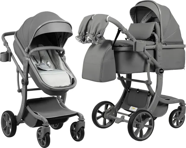 Изображение товара Детская универсальная коляска Aimile Adventurer PU / ADVPU-22 (темно-серый)