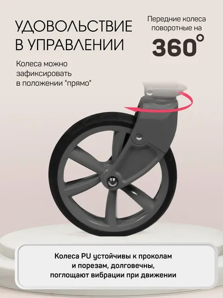 Изображение товара Детская универсальная коляска Aimile Adventurer PU / ADVPU-22 (темно-серый)