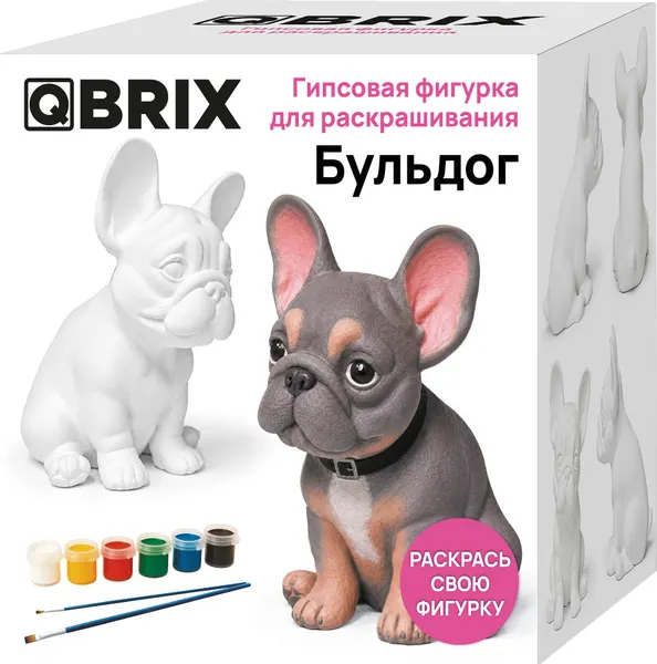 Изображение товара Набор для творчества QBRIX Гипсовая фигурка для раскрашивания. Бульдог 25009