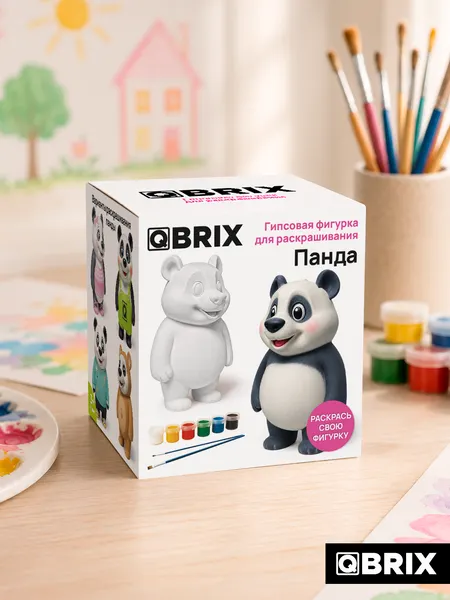 Изображение товара Набор для творчества QBRIX Гипсовая фигурка для раскрашивания. Панда 25010