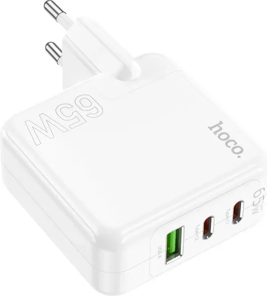 Изображение товара Адаптер питания сетевой Hoco C115A Header PD65W (белый)