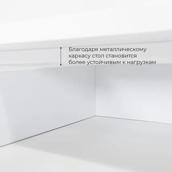 Изображение товара Письменный стол Аквилон СТК №37 (белое сияние)