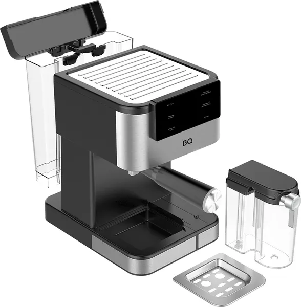 Изображение товара Кофеварка эспрессо BQ ECM1090A (стальной/черный)