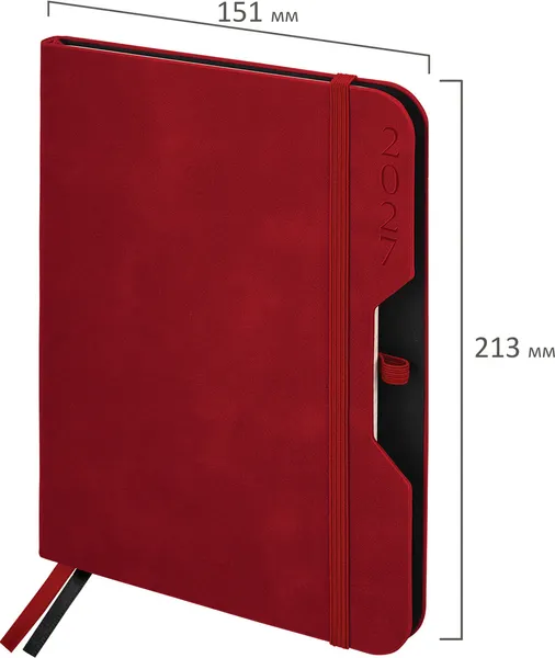 Изображение товара Ежедневник Brauberg Note 2027 / 118088 (красный)