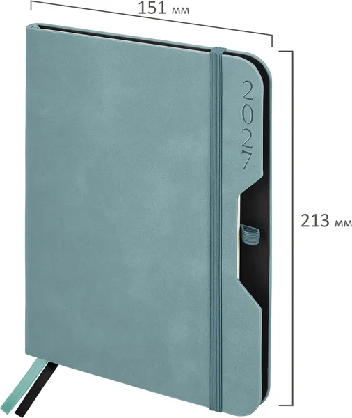 Изображение товара Ежедневник Brauberg Note 2027 / 118089 (серый/голубой)