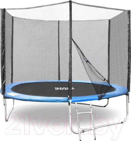 Изображение товара Батут Happy Jump PRO 10ft с внешней сеткой и лестницей (312см)