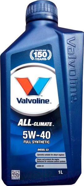Изображение товара Моторное масло Valvoline All-Climate 5W40 / 872282 (1л)